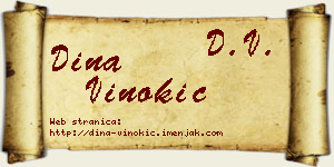 Dina Vinokić vizit kartica